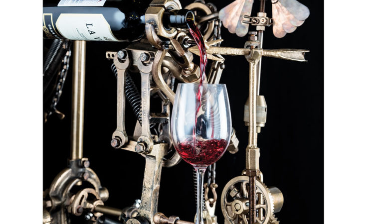 Wine pouring machine
